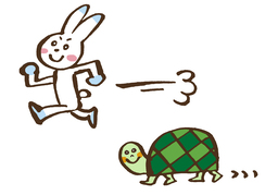 lag behindのイラスト